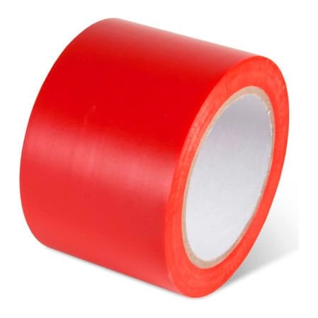 Global Industrial Safety Tape, 3inW X 108'L, 5 Mil, Red, 1 Roll